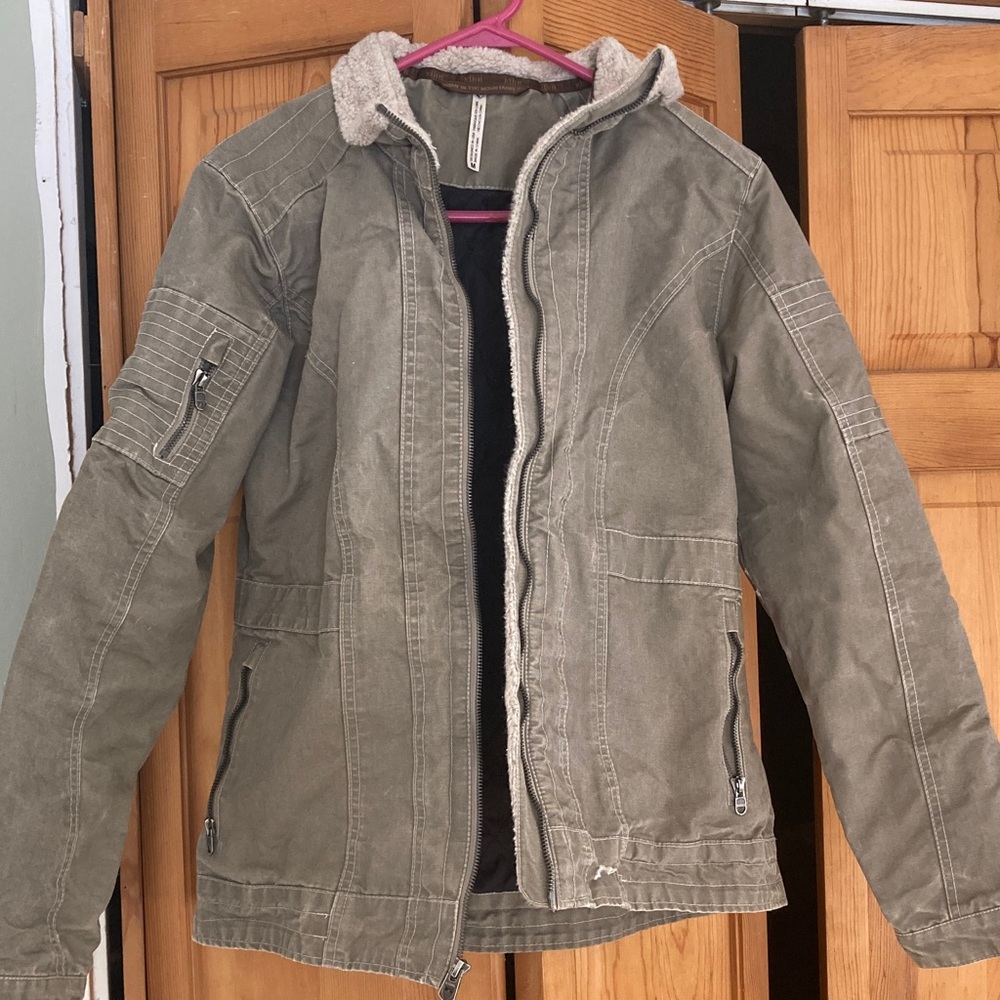 Kuhl Olive Utility Jacket with Fleece Lining